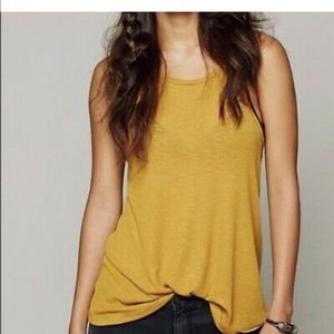 Free people high neck ribbed loose tank top